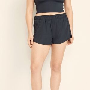 Old navy Mid-Rise StretchTech Run Shorts  3-inch black nwot